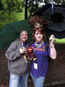 Empress Witti and Prince Ian Flagrante with Doug d'Turkey walking in the AIDS Walk in 2011.